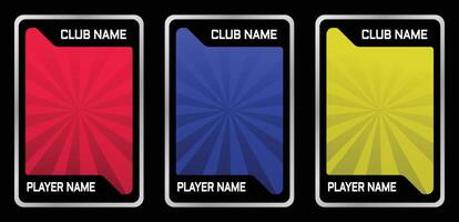 card border template with abstract box theme and silver, gold and ruby colors. card game, card border vector