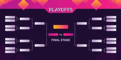 modern and sleek tournament bracket template designed for an 8-team single-elimination playoff vector