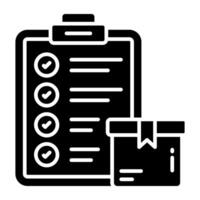Best icon of logistic list vector