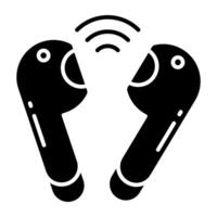 An icon design of earpods vector