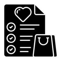 A beautiful design icon of wishlist vector