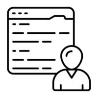 An editable design icon of web user vector