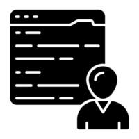 Editable design icon of web user vector