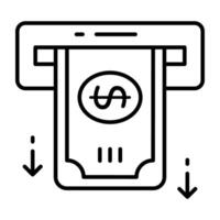 Creative designs icon of money withdrawal vector