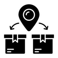 Best design icon of parcel location vector