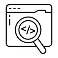 Unique design icon search coding vector