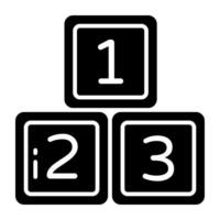 Editable design of counting blocks vector