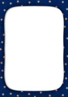 a Transparent patriotic square frame with stars on it png