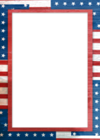 An american flag background with a transparent frame png