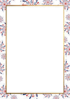 Fireworks border frame with a transparent background png