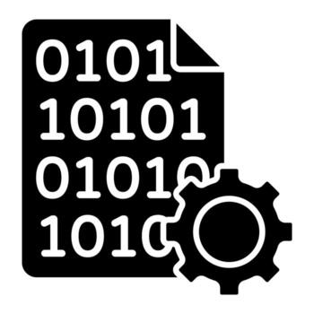 A premium download icon of binary file setting vector