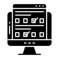 Modern icon of online test vector