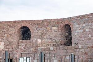 Ancient Roman Archway Historical Stone Wall Structure photo