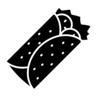 A unique design icon of burrito vector