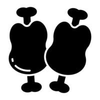 Modern design icon of bony chops vector