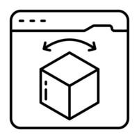 An editable design icon of 3d cad vector