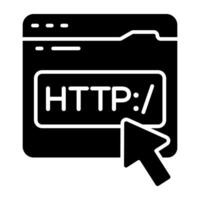 An icon design of http website vector