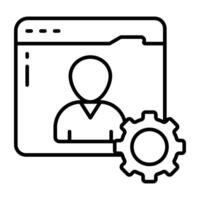 Creative design icon of managers vector