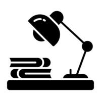 A modern icon of table lamp vector