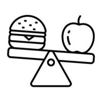 Trendy design icon of balanced diets vector
