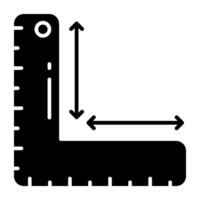 Trending design icon of measurement scale vector