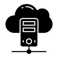 An icon of cloud server vector