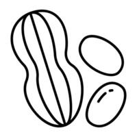 Moderns design icon of peanut vector