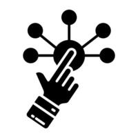 Trendy design of finger tap vector
