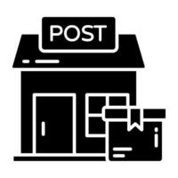 An icon design of post office vector