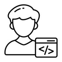 Moderns design icon of programmer vector