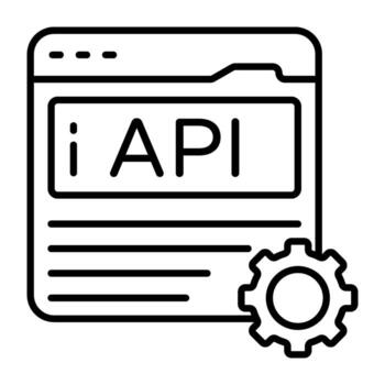 Trending design icon of api website vector