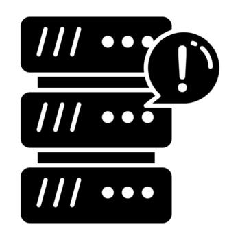 un diseño icono de servidor errores vector