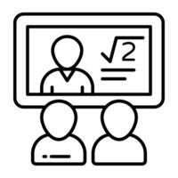 A creative perfect design icon of math learning vector