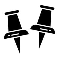 A A perfect design icon of pushpins vector