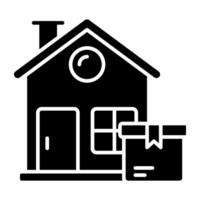 Conceptual icon of home delivery vector