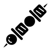 A design icon of bbq skewer vector