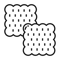 An editables design icon of biscuits vector