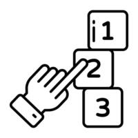 Editable perfect design of counting blocks vector