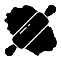 A design icon of dough roller vector