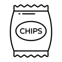 Creative design icon of chips packets vector