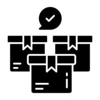 An modern editable icon of cartons vector