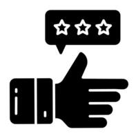 A unique designs icon of shopping feedback vector
