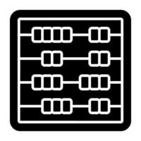 A frame of counting beads, abacus vector
