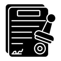 A trendy design of stamped document vector