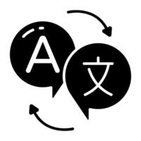 vectors designs of language translation icon
