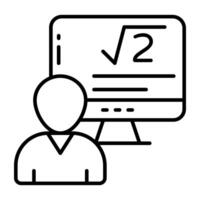 A perfect design icon of math learning vector