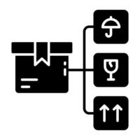 An editable design icon of parcel handling vector