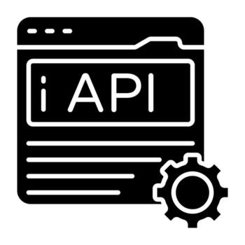Trendy design icon of api website vector