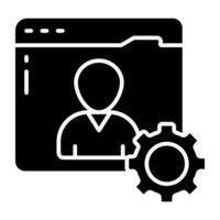 Creative design icon of manager vector