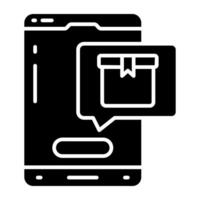 An An editable design icon of logistic chat vector